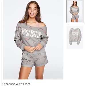 VS Pink Everyday Lounge Open Neck Crew (Large)